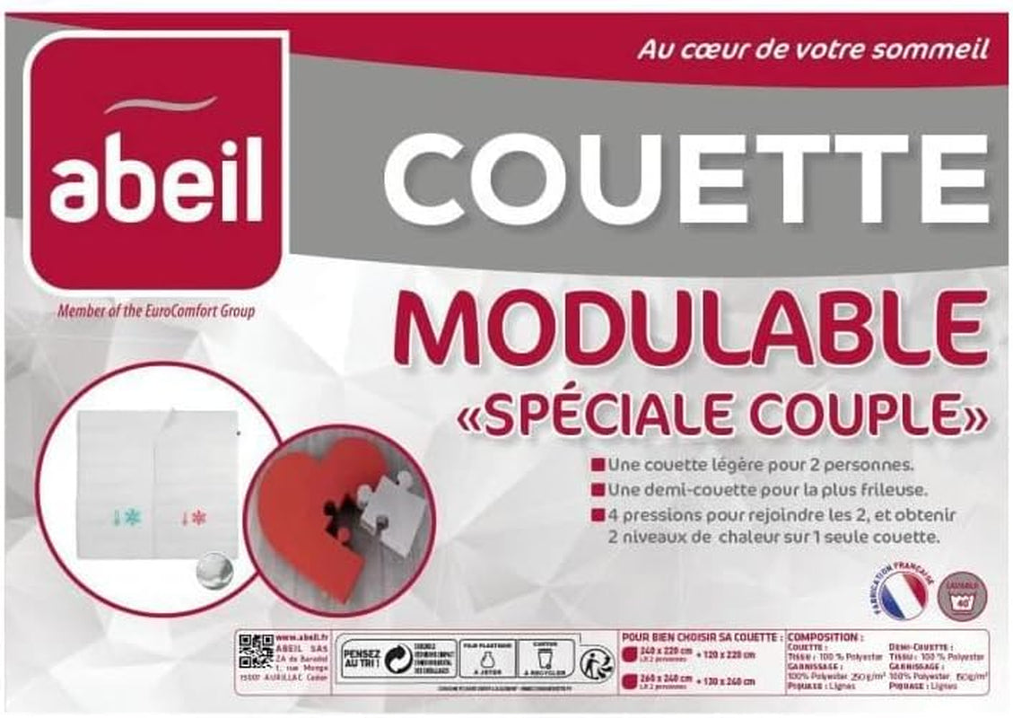 Abeil Couette Modulable Especial Pareja 220 X 240 Cm Edredones y colchas Naty Shop
