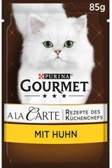Comida húmeda para gatos Gourmet a la carta con pollo, espinacas y perlas de pasta, paquete de 26 (26 x 85 g)