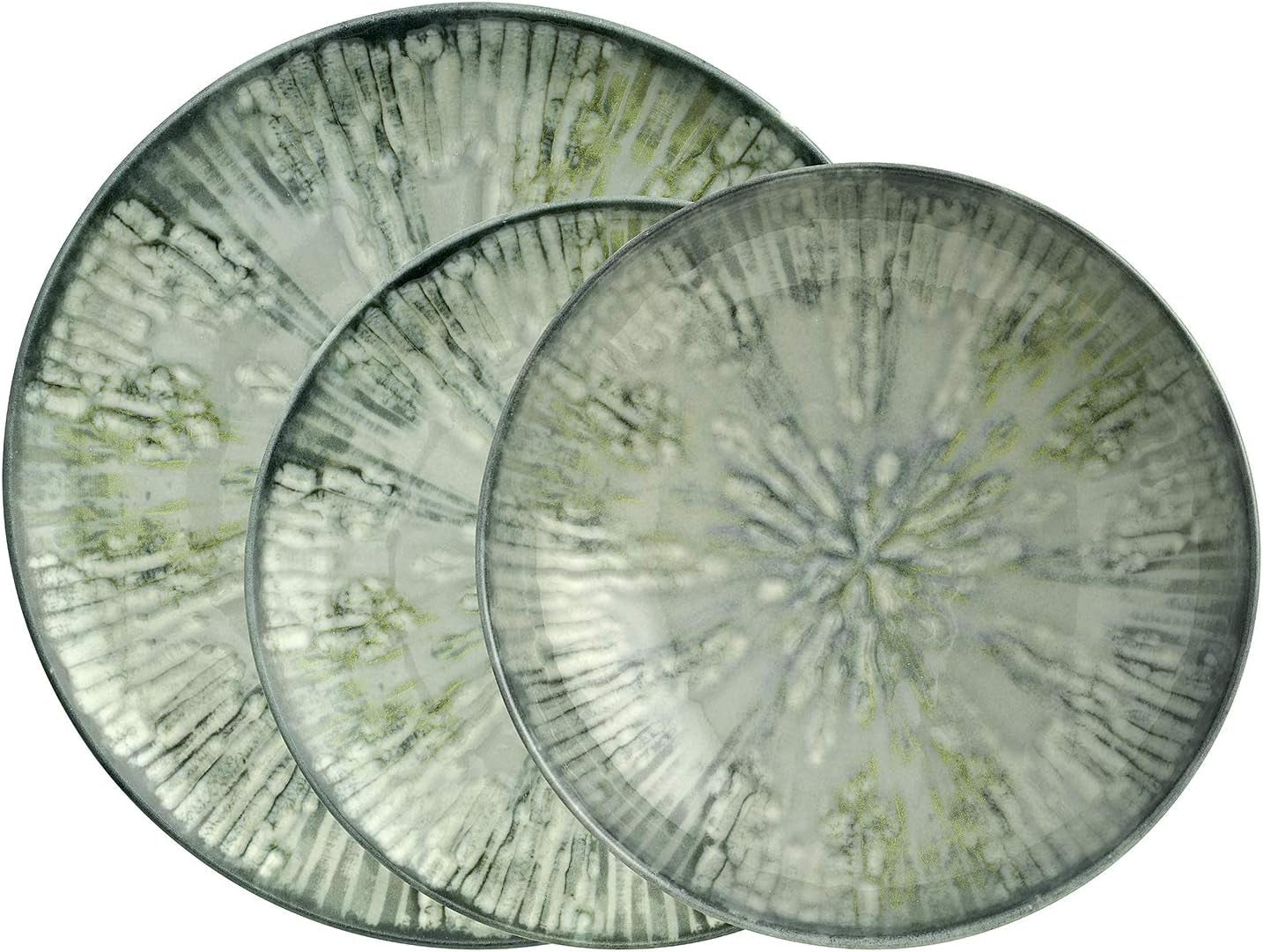 Juego de vajilla Fusion de porcelana gris 67351GA2, 12 piezas