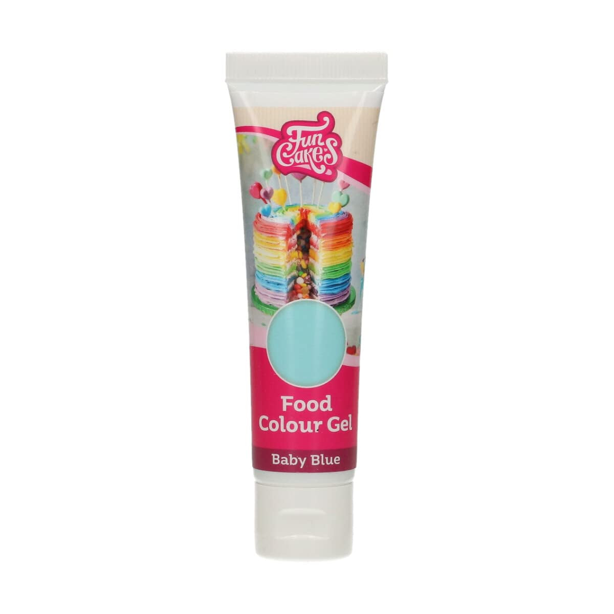Colorante alimentario Funcakes Gel Azul Bebé: Colorante alimentario altamente concentrado para masas, natas, fondant y mazapanes. Fácil dosificación. Una sola gota para crear colores vibrantes. Halal. 30 gramos.