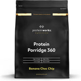 Protein Works - Gachas Proteicas 360 ​​| Mito Vitaminas y minerales adicionales | Proteinreiches Frühstück | Kalorienarme Haferflocken | 6 porciones | Chips de chocolate y plátano | 500G Cereal Naty Tienda Título Predeterminado