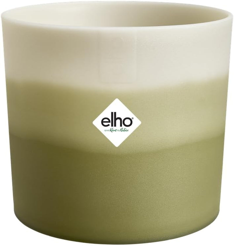 Maceta redonda elho Color Gradient 16cm - para uso interior - 100% plástico reciclado - Ø 15,9 x A 14,7 - Verde/Verde bambú