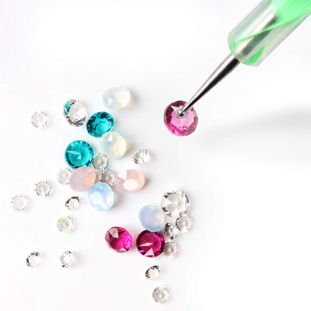Diamantes de imitación para uñas con herramientas de punteado, decoración de uñas 3D, juego de piedras con purpurina para uñas, purpurina para decoración de uñas, accesorios para uñas, diseño de uñas con pinzas