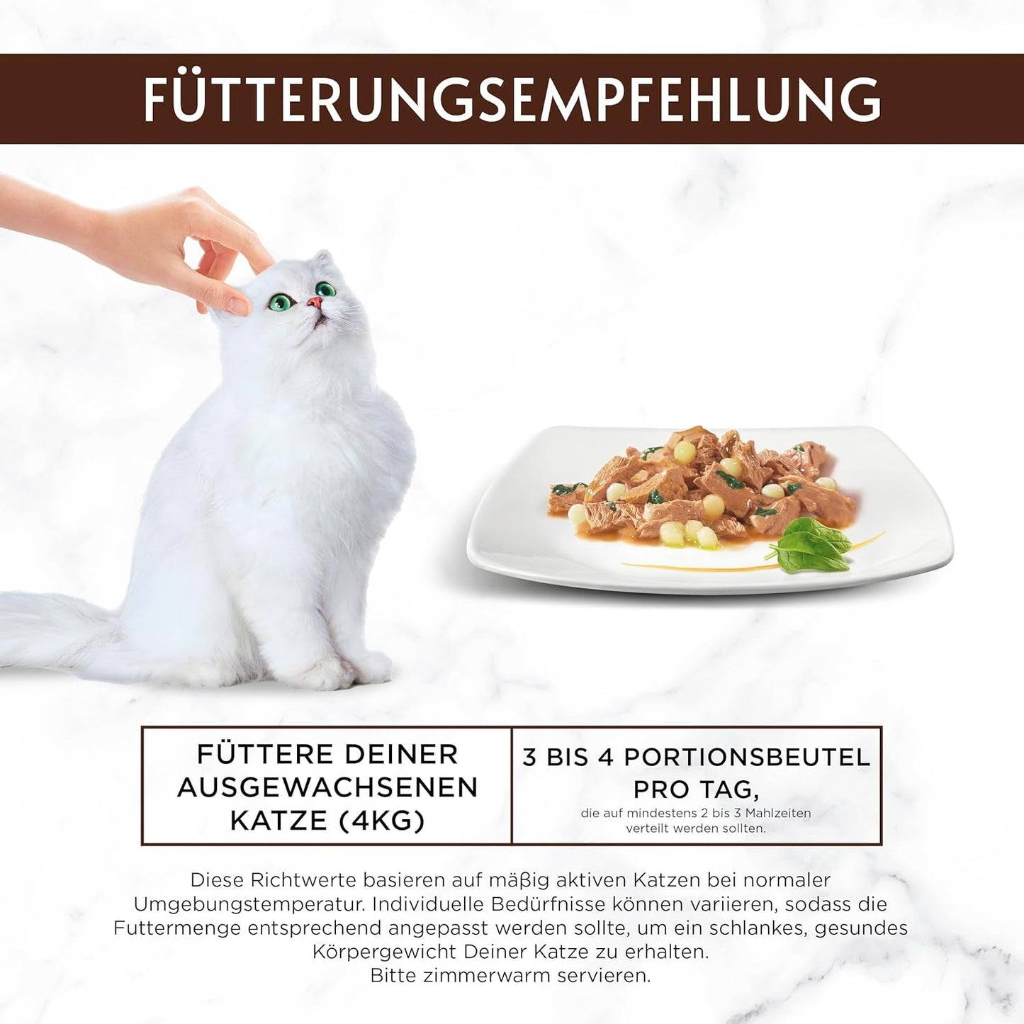 Comida húmeda para gatos Gourmet a la carta con pollo, espinacas y perlas de pasta, paquete de 26 (26 x 85 g)