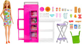 Barbie Doll Pantry Playset con más de 25 piezas de cocina y accesorios: perfecto para pequeños amantes de la comida y regalo para niños de 3 años en adelante, HJV38