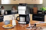 Cafetera Russell Hobbs con Molinillo y Jarra Térmica [Temporizador Digital, Cabezal de Ducha para una Extracción y Aroma Óptimo] Grind&Brew (1-10 Tazas, 3 Configuraciones de Molido) Cafetera de Filtro 25620-56