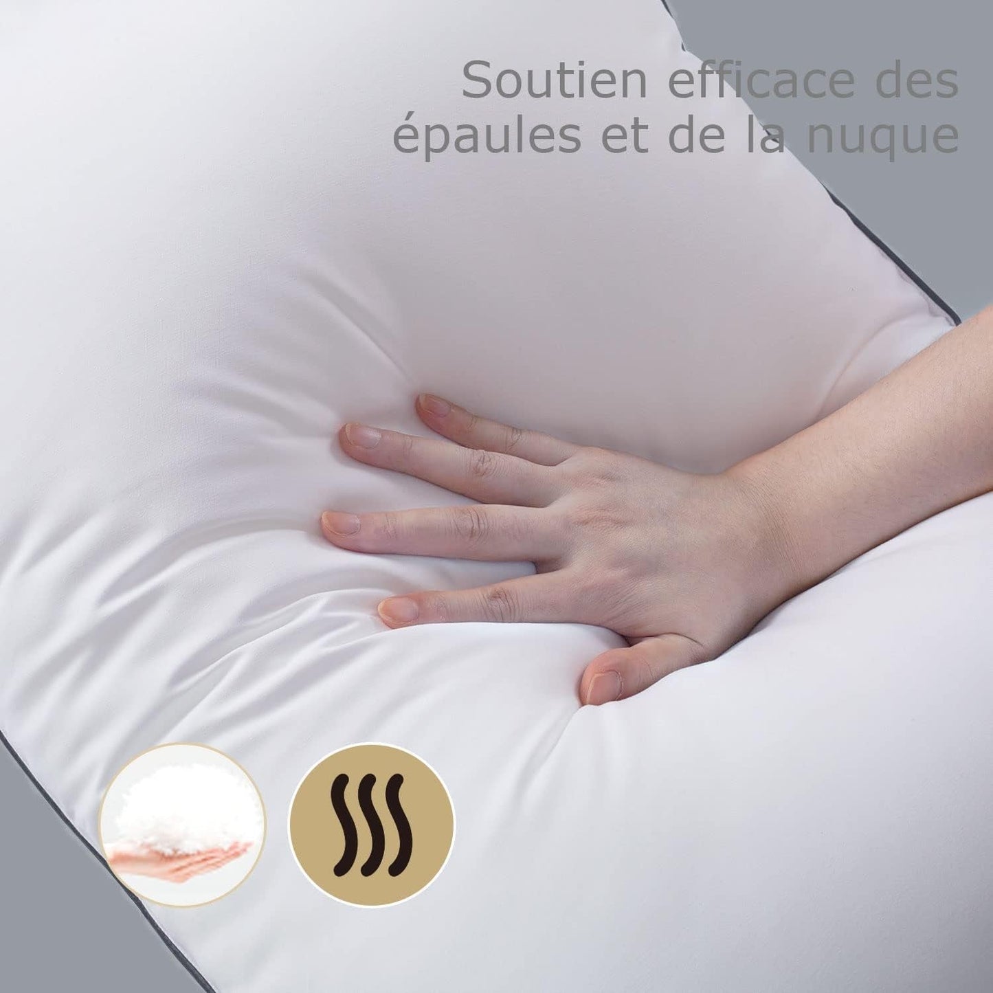 Almohada Bedstory, 50 X 70 Cm, 2 Piezas, Resistente A Las Mordeduras, Respira El Sudor, Hipoalergénica, Relleno: 100% Fibra De Poliéster, Ultra Confort Y Suave Comodidad Y Excelente Soporte Naty Shop Almohadas Estándar