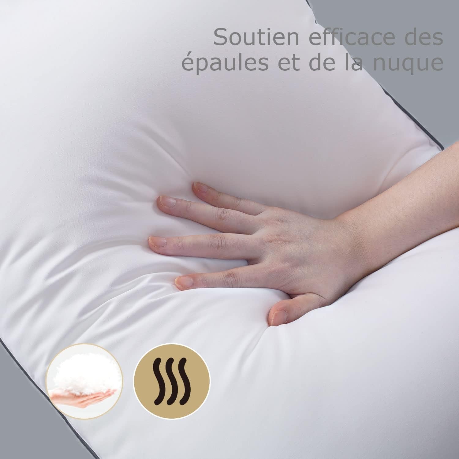 Almohada Bedstory, 50 X 70 Cm, 2 Piezas, Resistente A Las Mordeduras, Respira El Sudor, Hipoalergénica, Relleno: 100% Fibra De Poliéster, Ultra Confort Y Suave Comodidad Y Excelente Soporte Naty Shop Almohadas Estándar