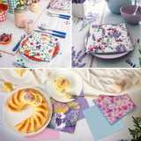 PAW - Servilletas de 3 capas (33 x 33 cm) I 20 piezas I Perfectas para cumpleaños, fiestas, bodas, comuniones y días festivos I Decoración de mesa Servilletas de papel de colores - Flores de colores Flora I Arreglo floral