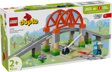 LEGO DUPLO Puente y vías del ferrocarril de la ciudad - Set de ampliación, regalo para niños a partir de 2 años, set de construcción y reconstrucción, set de desarrollo preescolar, juguete educativo 10426 Juegos de construcción Besuche den LEGO-Store