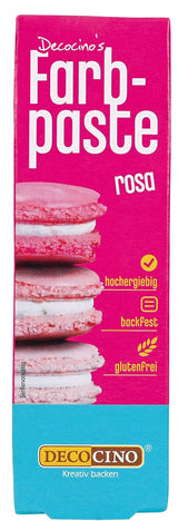 Pasta colorante rosa DECOCINO - 20 g - Colorante alimentario, ideal para colorear tartas, fondant y cremas - Sin ácidos grasos azoicos ni gluten