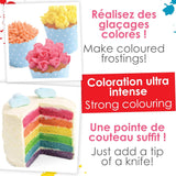 Scrapcooking - Juego de 3 colorantes alimentarios en polvo - Rojo Amarillo Azul - Colorante alimentario para hornear, pasteles, galletas, masa, fondant, pastel arcoíris - 4011