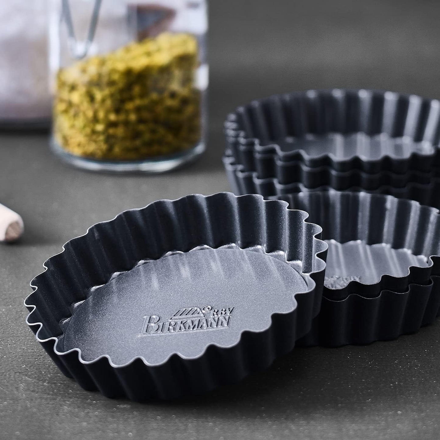 RBV Birkmann Premium Baking, molde para tartas, Ø 10 cm, 6 piezas, con base extraíble Moldes y bandejas de horno Naty Shop