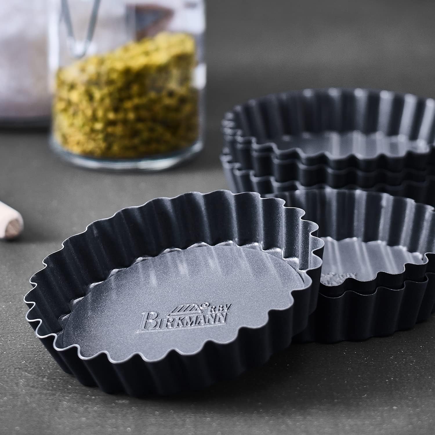 RBV Birkmann Premium Baking, molde para tartas, Ø 10 cm, 6 piezas, con base extraíble Moldes y bandejas de horno Naty Shop