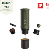OutIn Nano Cafetera Eléctrica Portátil, Cafetera para Camping, Autocalentamiento USB-C, Compatible con Café Molido y Cápsulas NS