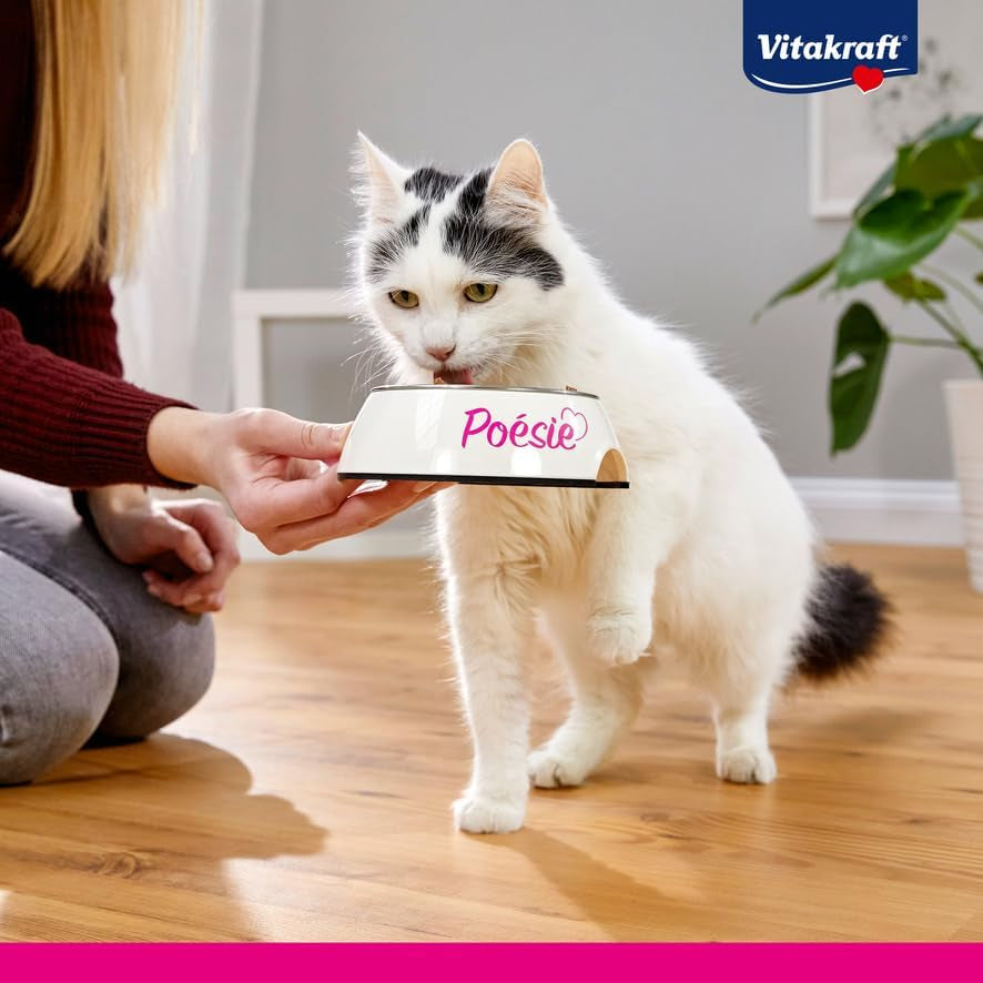Vitakraft Poésie Classique, comida húmeda para gatos, comida para gatos en salsa, con pollo, con pavo, con ternera, con salmón, sin azúcares añadidos y cereales (1 paquete de 12 x 85g)