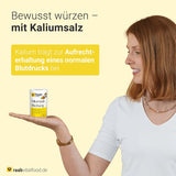 Raab Vitalfood Kalium salt-Mischung, Mineralsalzmischung mit 66,7% Natriumchlorid (Kochsalz) und 33% Kaliumchlorid, Kalium trägt zur Aufrechterhaltung eines normalen Blutdruck bei (1 dosis de 200 g)