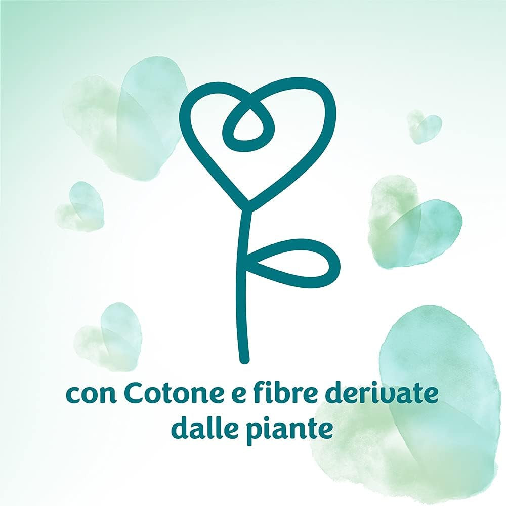 Pampers Acqua Pura Toallitas para bebé 468 unidades (paquete de 3) – 99% agua, 100% algodón, 0% plástico, alcohol y parabenos – Toallitas limpiadoras ideales para pieles sensibles, húmedas, sin ingredientes añadidos
