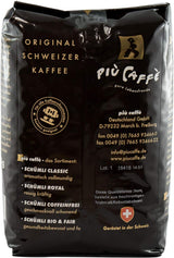 Café Crème Kaffeebohnen, würzig, kräftig, intensiv und gehaltvoll, Arábica y Robusta, Schweizer Trommelröstung, ganze Bohnen für Volllautomaten Schümli Royal 1 kg