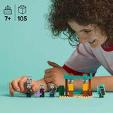 LEGO Minecraft The Illager Desert Patrol Videojuego para niños, mini juguete de puesto avanzado y tres minifiguras que incluyen saqueador, sirviente y caballero cactus 21267 Juegos de construcción Besuche den LEGO-Store