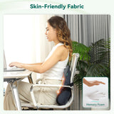Snailax Almohada Ergonómica de Apoyo Lumbar con Masaje y Calor, Almohada de Espalda Shiatsu de Espuma Viscoelástica, Cojín de Asiento con 3 Intensidades de Masaje | 2 niveles de calor | 3 temporizadores | postura sentada cómoda