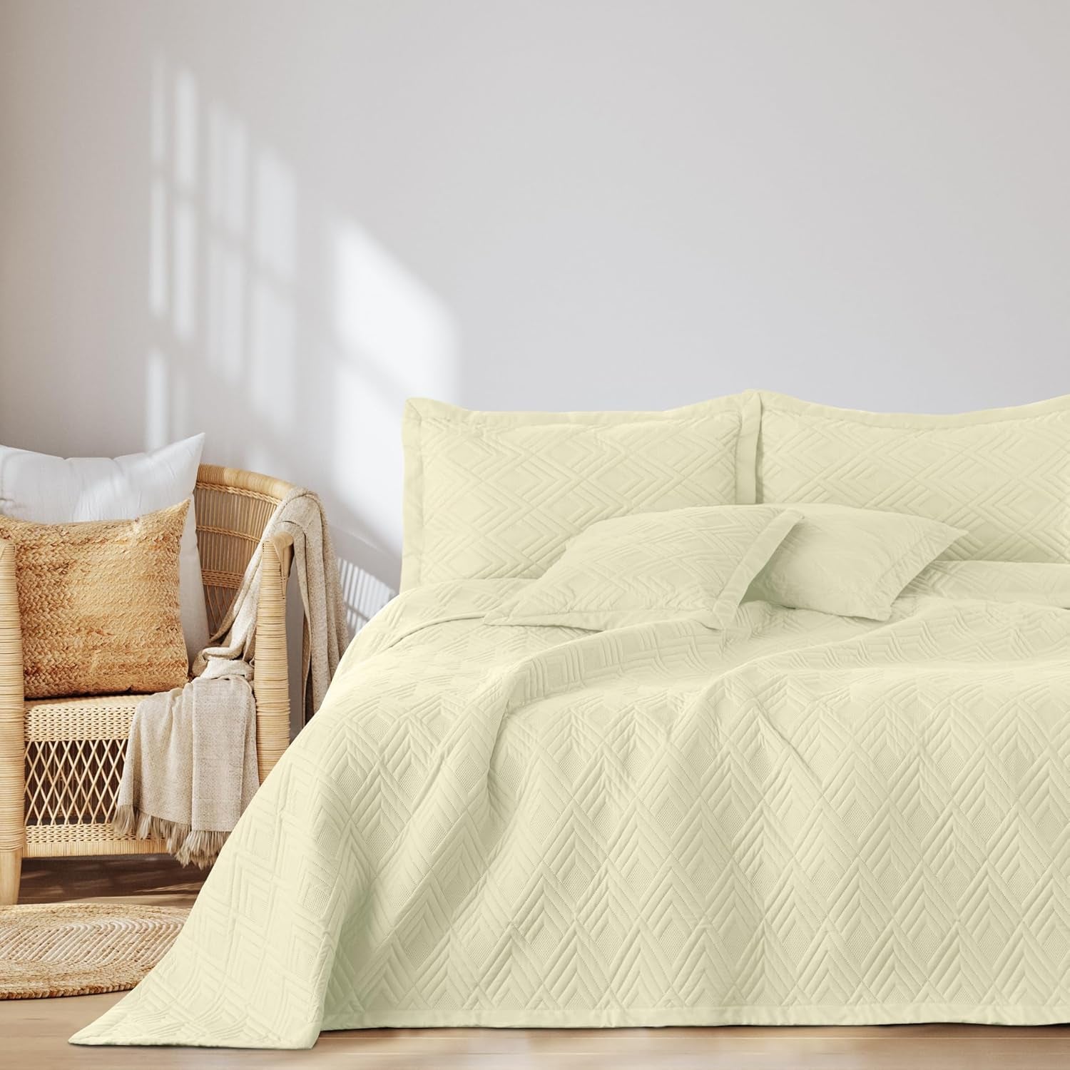 Ameliahome Colcha 170X210 Cm Colcha De Doble Cara Acolchado Ultrasónico Poliéster Ophelia Camas Y Mantas Verde Oscuro Besuche den AmeliaHome-Store Ophelia Crema 220X240 Cm