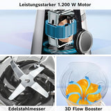 Bosch Batidora de pie Vitapower Serie 4 MMB6141B, Hochwertige Edelstahl-Klingen, 1,5L Tritan-Mixbehälter, Spülmaschinengeeignete Teile, 30.000 U/Min, 1200 W, Schwarz Kitchen Naty Shop