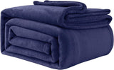 Manta acogedora, manta polar mullida, 130 x 150 cm, mantas para cama, mantas para sofá, mantas y mantas grandes y suaves para adultos, mantas para sofá, cálidas, lavables a máquina, negro, camas y mantas Good Nite, azul marino, 230 x 270 cm