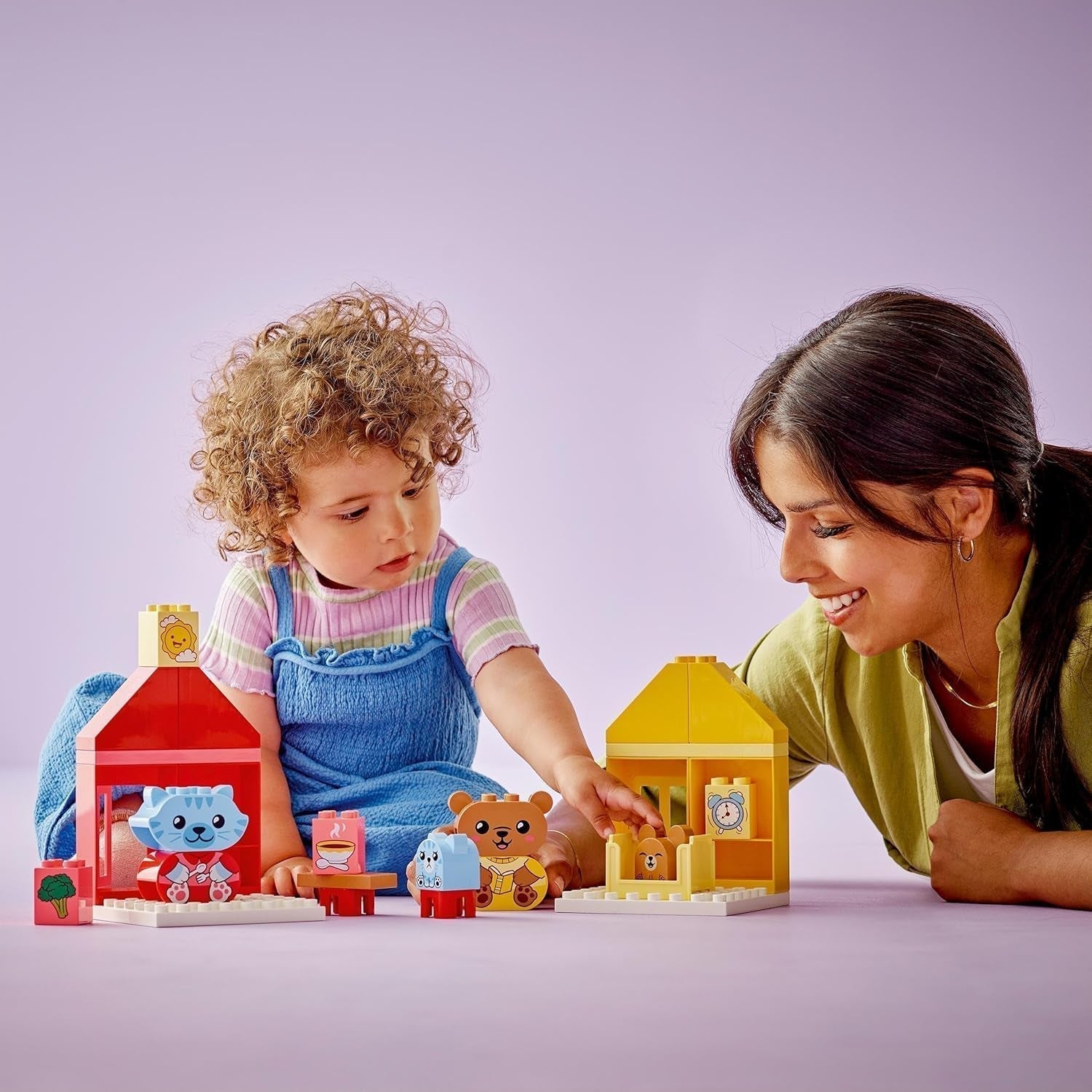 LEGO DUPLO Rutinas Diarias: Comer y Dormir, juguete educativo para niños pequeños que fomenta el desarrollo social y emocional, con 4 figuras de animales, regalo para niños a partir de 18 meses 10414 Juegos de construcción Besuche den LEGO-Store