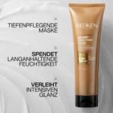 Redken Mascarilla Capilar para Cabello Seco y Quebradizo, Revitaliza e Hidrata, Con Complejo de Queratina y Aceite de Argán, Crema Pesada Todo Suave, 1 x 250 ml Naty Shop Mascarilla Capilar