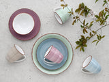 CreaTable, 22582, serie SAMBA, juego de vajilla de 16 piezas para 4, servicio combinado de porcelana, apto para lavavajillas y microondas, fabricación de calidad