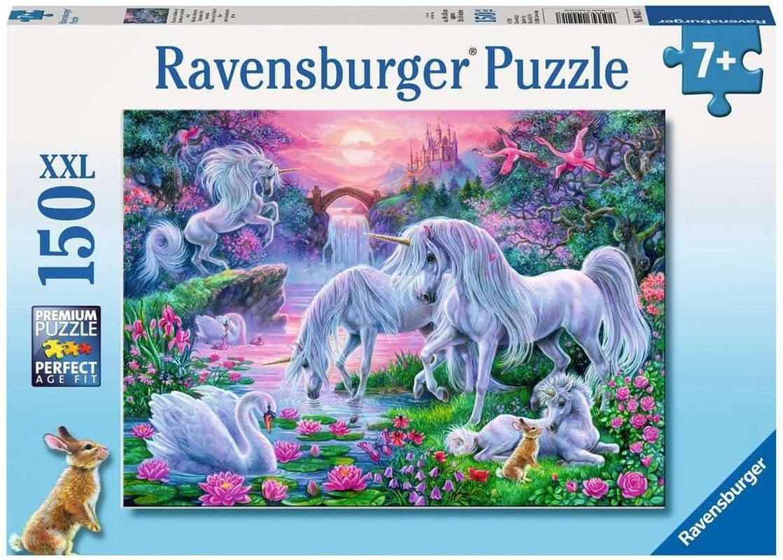 Puzzle Ravensburger para niños - 10021 Einhörörner Im Abendrot - Puzzle de fantasía para niños mayores de 7 años, con 150 piezas en formato XXL Puzzle Naty Shop Título predeterminado