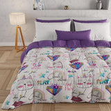 PETTI Artigiani Italiani - Edredón de invierno, Edredón de invierno, Doble cara, Monocolor e impresión digital, 100% microfibra hipoalergénica, Made in Italy Edredones y edredones Naty Shop Gatitos niña 160 X 190 Cm
