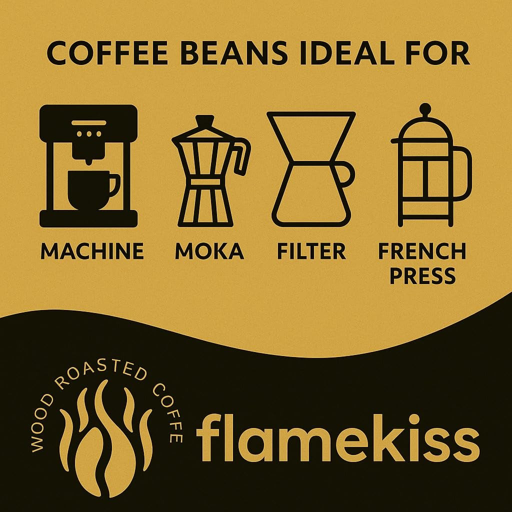 Granos de café 250 g: granos de espresso Arábica y Robusta de alta calidad, tostados a mano en madera, para obtener el sabor completo y aromático de los granos de café.
