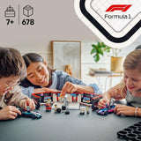LEGO City Garaje de F1 con Mercedes-Amg y coches de carreras Alpine - Coche de carreras de Fórmula 1 con 2 conductores y 4 minifiguras mecánicas - Regalo para niños y niñas mayores de 7 años y aficionados 60444 Besuche den LEGO-Store Building Sets