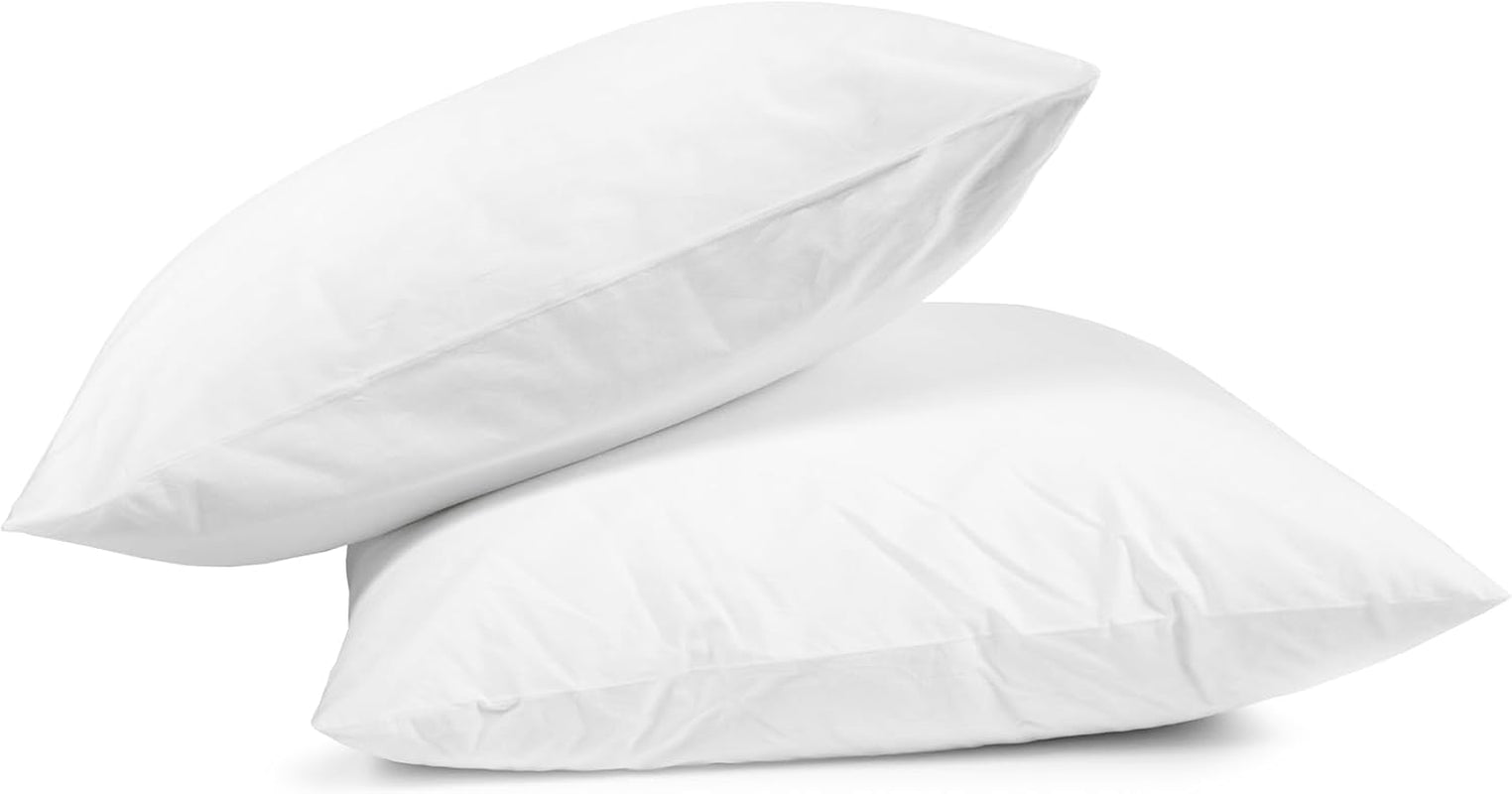 HOMLA Juego de 2 almohadas con relleno Toby, 45X45Cm, blanco, poliéster de primera calidad, dimensionalmente estable y fácil de mantener Naty Shop almohadas estándar