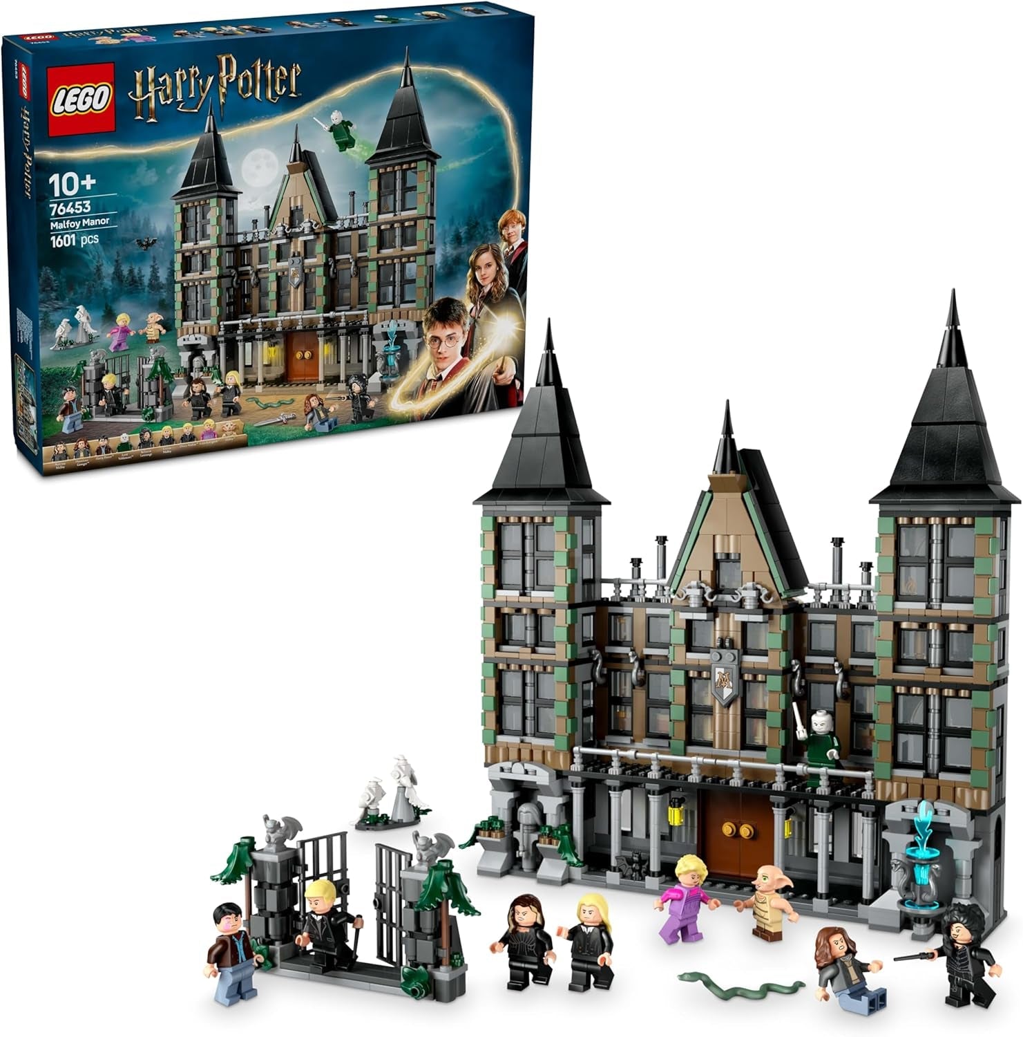 LEGO Harry Potter Finca de la Familia Malfoy, fantástico juguete para coleccionar y exponer, regalo para niños, niñas y fans del mundo mágico, idea de regalo con 9 minifiguras 76453 Juegos de construcción Besuche den LEGO-Store Default title