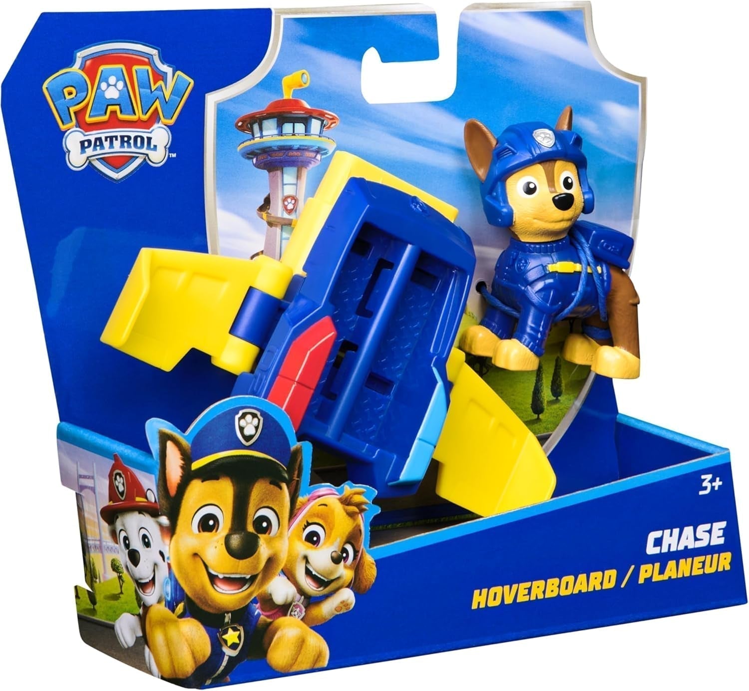 PAW PATROL Chase Action Pup Mini avión de rescate con alas plegables, juguete para niños de 3 años, figuras de acción Naty Shop