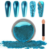 Chrome Nagel Pulver Spiegel Effekt Metallic Staub Holographische Glitter Glasierte Maniküre Dekoration Reflektierendes Pigment para DIY Gel Polish Nail Art, Harz Handwerk, Geschenke Für Gold