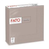 Fato, Servilletas de Papel Desechables, Ideales para Almuerzos Informales y Buffets, Paquete de 50 Servilletas, Tamaño 33X33, Plegadas en 4, 2 Capas, Tórtola, Papel de Celulosa 100% Pura, Certificado Fsc