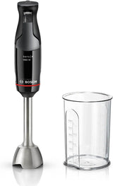 Bosch Batidora de pie Ergomaster Serie 4, 1000 Watt, Edelstahl-Mixstab, Zerkleinerer, Mix-/Messbecher, Schwarz Kitchen Naty Shop Ergomaster Serie 4