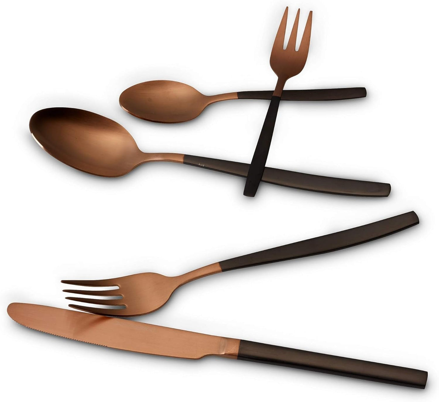 Juego de cubiertos Echtwerk Positano Due-Bronze, Black Edition, 20 piezas, 4 personas Cocina Naty Shop
