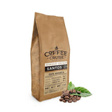 COFFEE CRUISE Santos Kaffeebohnen 1kg - Mittlere Röstung - Aroma Caramel - Für All Kaffeemaschinen - 100% Árabe