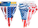 HEKU 191 uds. Set Fiesta USA I Platos Cartón Ø23Cm, Vasos Rojos, Servilletas 3 Capas 33X33Cm, Recogedor De Decoración, Cadena Banderines 10M I Perfecto para fiestas temáticas y fiestas patrias