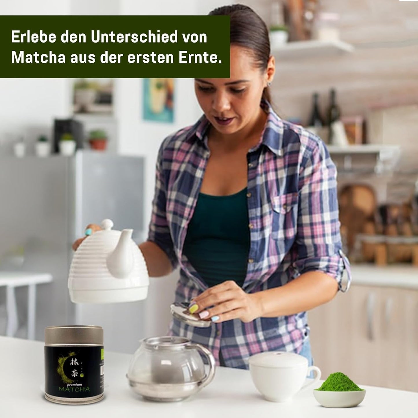 Grado Ceremonial UJI - Caja 30g - Bio - Matcha 100% Japonés - Primera Cosecha - Matcha Puro - Molido
