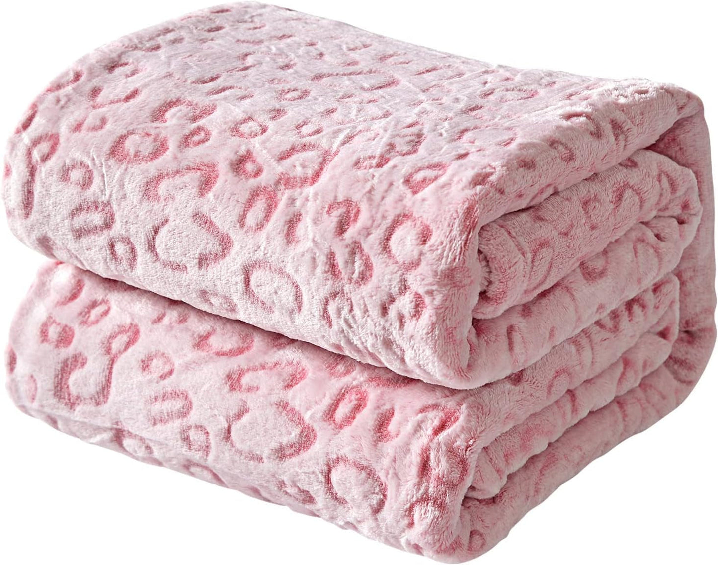 FY FIBER HOUSE Tiro de Franela Polar, Manta de Microfibra con Estampado de Guepardo 3D, 228 X 274 cm, Morado Edredones y Edredones Naty Shop Pink Leopard 40"X50"