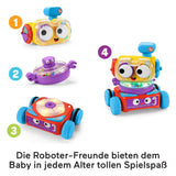 Fisher-Price Robot de Aprendizaje 4 en 1 Linus para Bebés y Niños Pequeños, Juguete a Partir de 6 Meses - Habla Alemana, HCK39 Juguetes Bebé Naty Shop