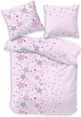 Ropa de cama para niños, estrellas rosas, 100% algodón Ropa de cama infantil Naty Shop Default Title