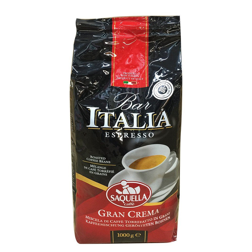 Kafffe, Bar Italia Espresso, gran crema (1 kg, bolsa), paquete de 1