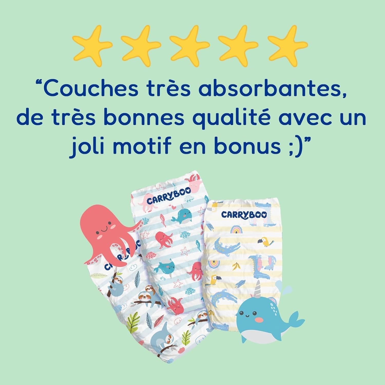 - Tamaño de pañal 4+ 9-20 kg – Ökologische Babywaidern – natürliche Babypflege, hypoallergen, ohne Parfüm und auslaufsicher – hermestellung in Frankreich – 126 pañales desechables – 1 mes